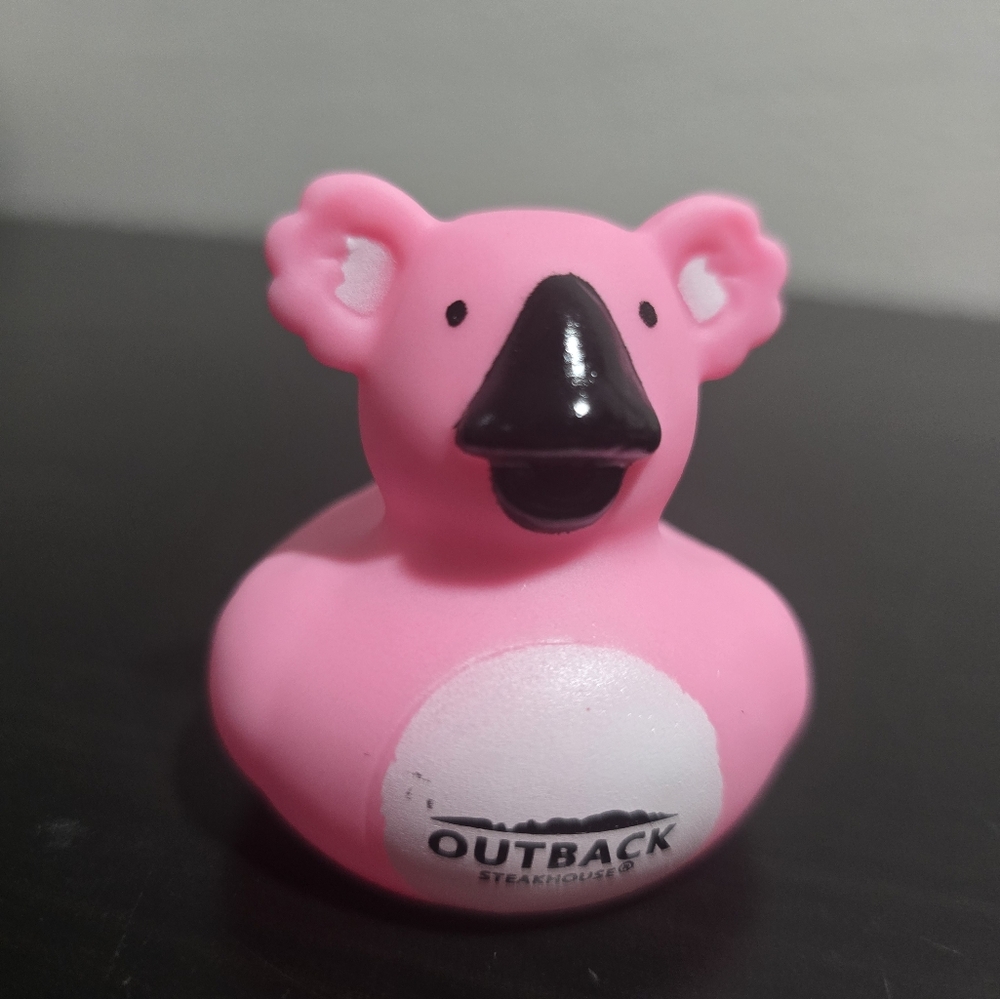 Outback Steakhouse Pink Koala Rubber Duck